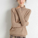 Women Turtleneck Merino Wool Cashmere Sweater Long Sleeves Autumn Winter Sweater Women&