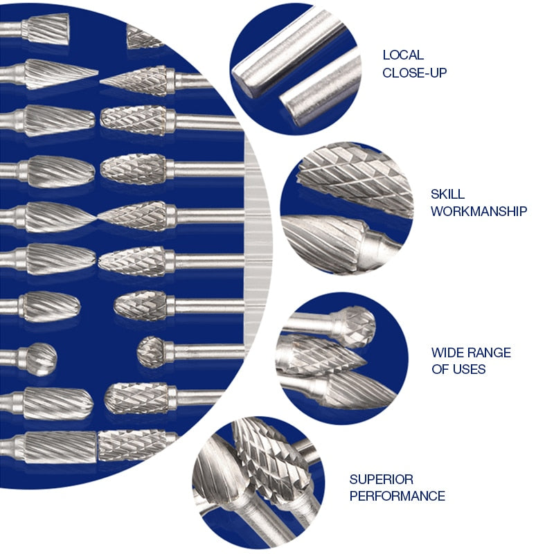 3*6mm Metall Zeichnung Wolframkarbid Fräser Drehwerkzeug Grat CNC Gravur Schleifwerkzeuge Metallbearbeitung Fräsen Polieren