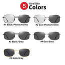 VIVIBEE Men Folding Photochromic Sunglasses with Polarized Lens Rectangle Metal Summer Male Shades 2022 Trending Products