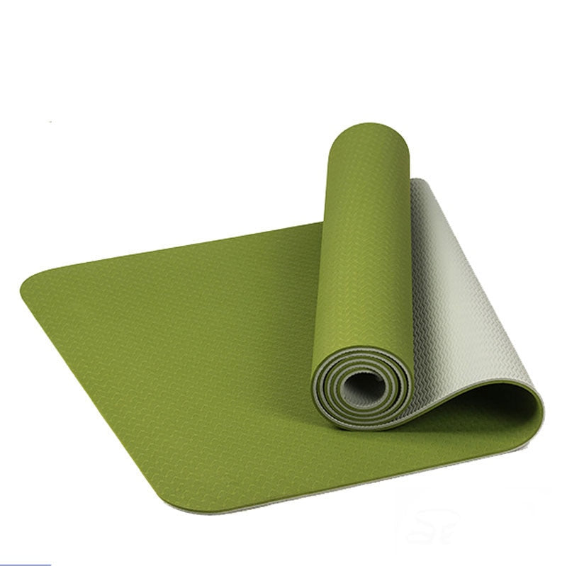 6MM Dichte TPE Yogamatte Übungspad Rutschfeste Faltbare Gymnastik Fitness Pilates Zubehör Rutschfeste Bodenspielmatte