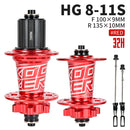 Koozer XM490 Hubs 4 rodamientos MTB Mountain Bike Hub delantero trasero QR o Thru 28/32/36 agujeros disco freno bicicleta Hub 8 9 10 11 12 velocidades