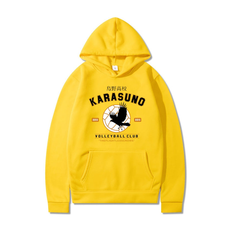 Men&#39;&#39;s Hoodies  Cartoon Haikyuu Funny Japanese Anime Streetwear Harajuku Karasuno Fly High Graphic Sweatshirts Men Women Hoodie