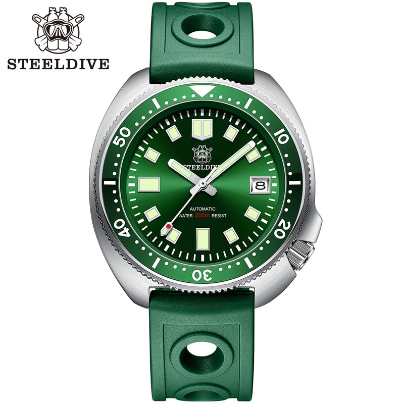 SD1970 Steeldive Brand 44MM Reloj de buceo para hombre NH35 con bisel de cerámica