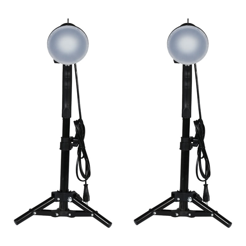 Lámpara LED para estudio de fotografía, bombilla para retrato, caja suave, bombilla de luz de relleno con soporte de luz de 37CM, trípode para estudio fotográfico