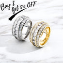 TOPGRILLZ New Baguette Zircon Rings High Quality Copper Material RING Gold Color Iced Out Cubic Zirconia Fashion Hip Hop Jewelry