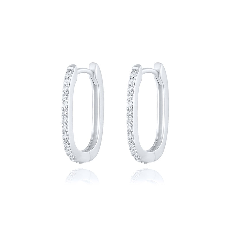 CANNER 100% Plata de Ley 925 lujo CZ cristal círculo redondo aro pendientes para mujer Piercing pendientes plata 925 joyería