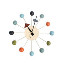 Quiet Round Ball Wood Wall Clock Home Decor Modern Design 3D Clocks for Living Room Decoration Accessories with Import Movement