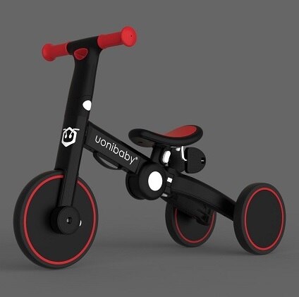 Uonibaby 4  into 1 Children Bicycle Tricycle Two Wheel Bike Baby Balance Bike Kids Scooter Baby Stroller for 1-6 Years Old