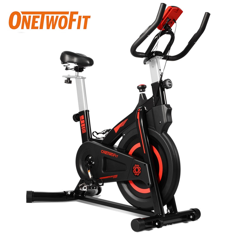ONETWOFIT 127kg carga estática bicicleta apartamento Spinning bicicleta gimnasio estacionario bicicleta de ejercicio equipo de Fitness para entrenador en casa