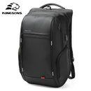 Mochilas Kingsons para hombre, mochila para ordenador portátil de 15 ''17'', bolsa con cargador USB, mochila antirrobo para adolescentes, moda de viaje para hombre