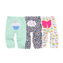 3/6 Pieces Baby Trousers Cotton Autumn Cartoon Animal Print Leggings Boys Girls Long Baby Pants