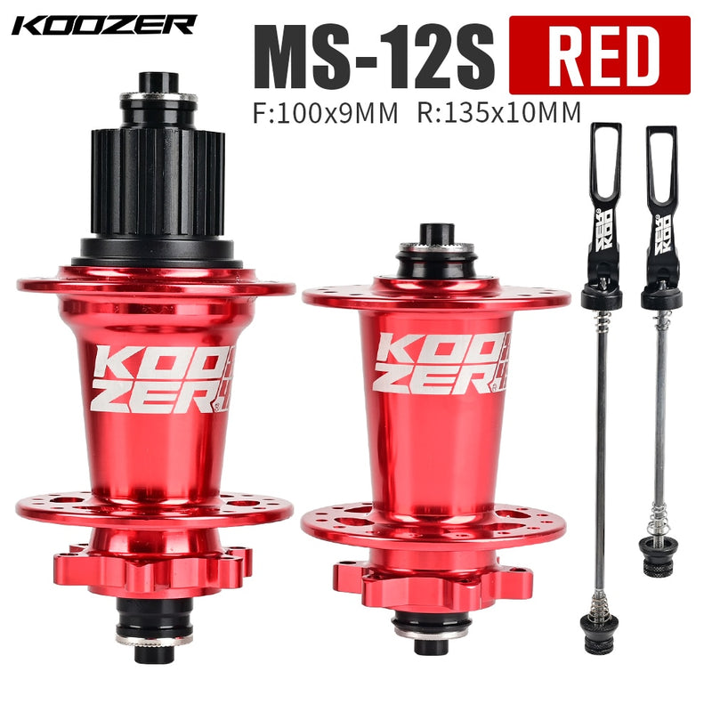 Nuevos bujes Koozer XM490 PRO 4 rodamientos MTB buje de bicicleta de montaña trasero 10*135mm QR100 * 15 12*142mm a través de 32 agujeros buje de bicicleta de freno de disco