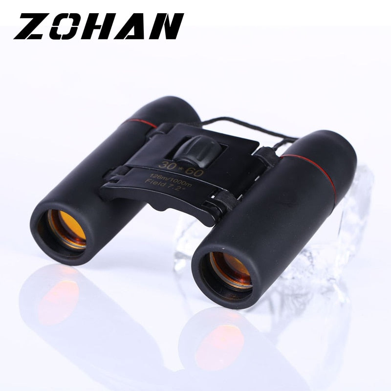 Portable Binoculars Powerful Mini Zoom 30x60 Long Distance Folding Day Night Vision HD Telescope Outdoor Hunting Camping Pocket