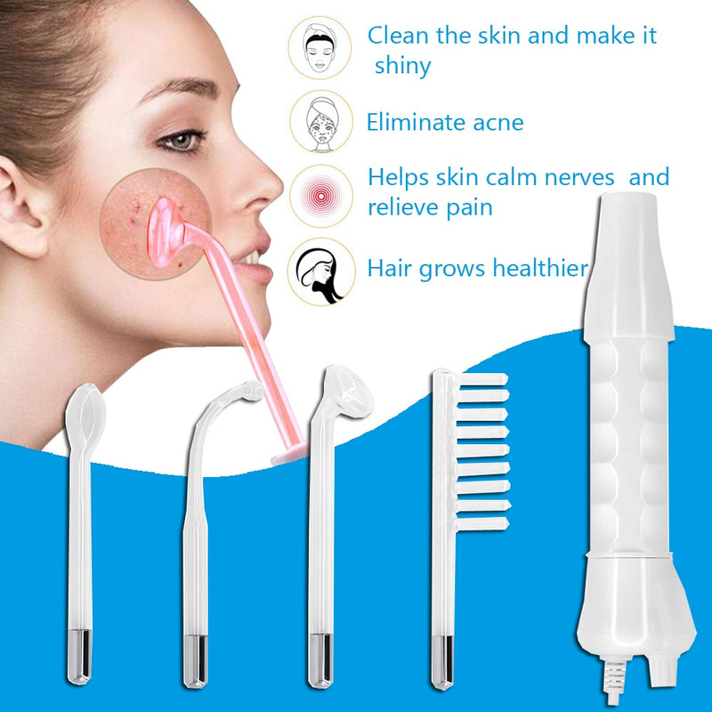 Portable High Frequency Device Electrode Wand Facial Machine Acne Remover Face Massager Beauty SPA Skin Tightening Face Lifting