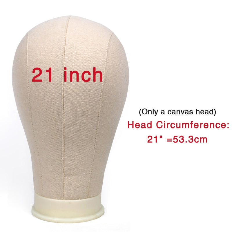 Alileader Training Mannequin Head Canvas Block Head Display Styling Mannequin Manikin Head Wig Stand Free Holen Sie sich T-Nadelhalter