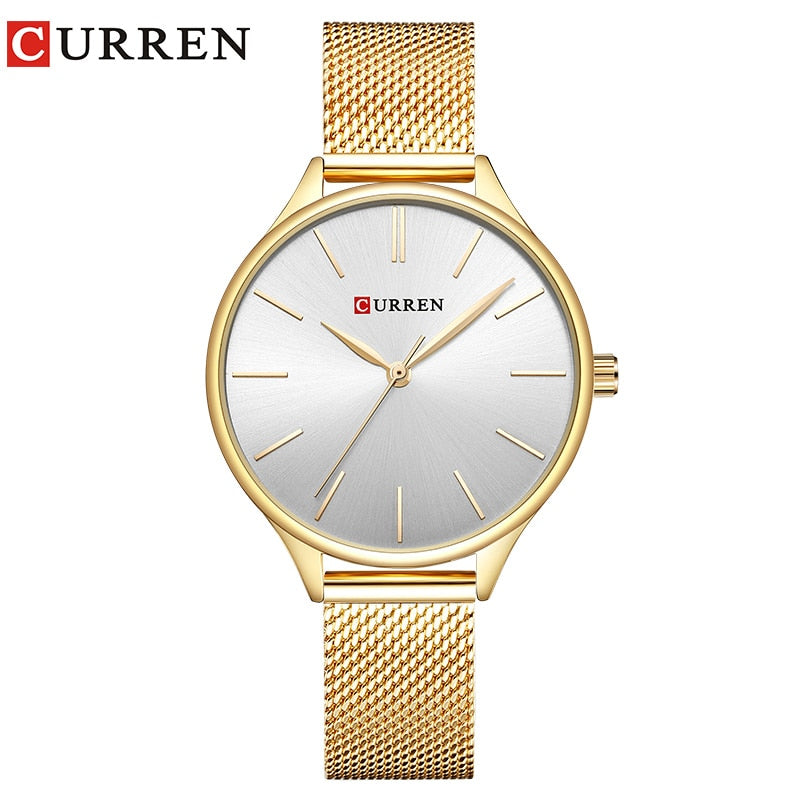 CURREN Women Watches Luxury Wrist watch relogio feminino Clock for Women Milanese Steel Lady Rose Gold Quartz Ladies Watch New