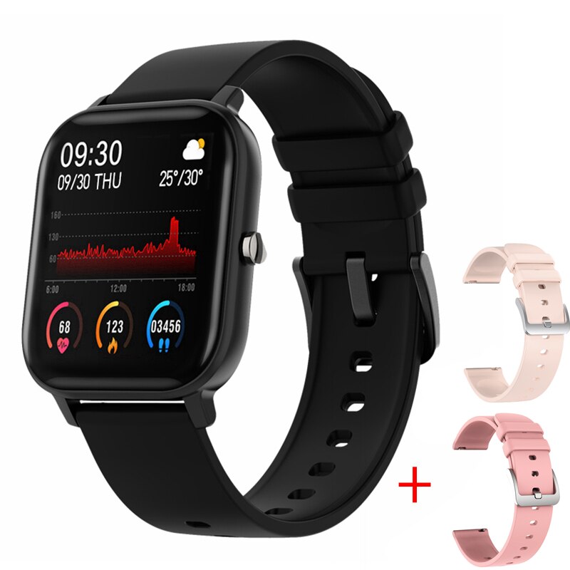 Reloj inteligente UTELITE P8 para hombres y mujeres, frecuencia cardíaca IP67, resistente al agua, pantalla táctil HD, banda GTS para IPhone, Huawei, Xiaomi