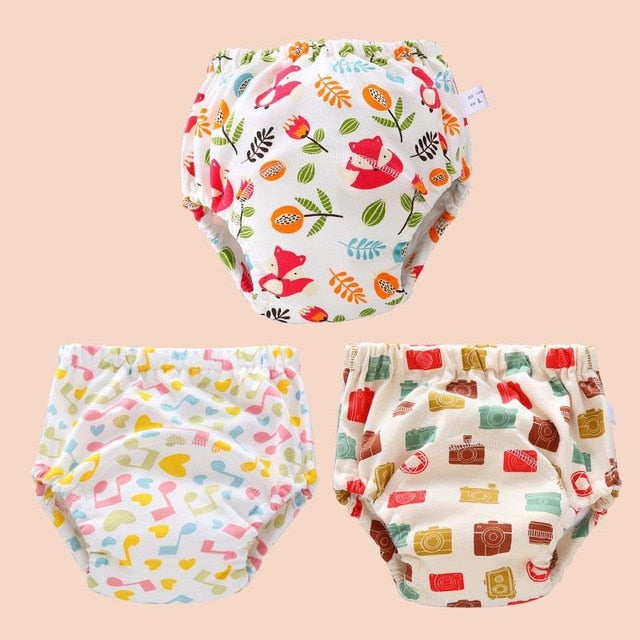 Baby Reusable Diapers Panties Potty Training Pants For Children Ecological Cloth Diaper Washable Toilet Toddler Kid Cotton Nappy