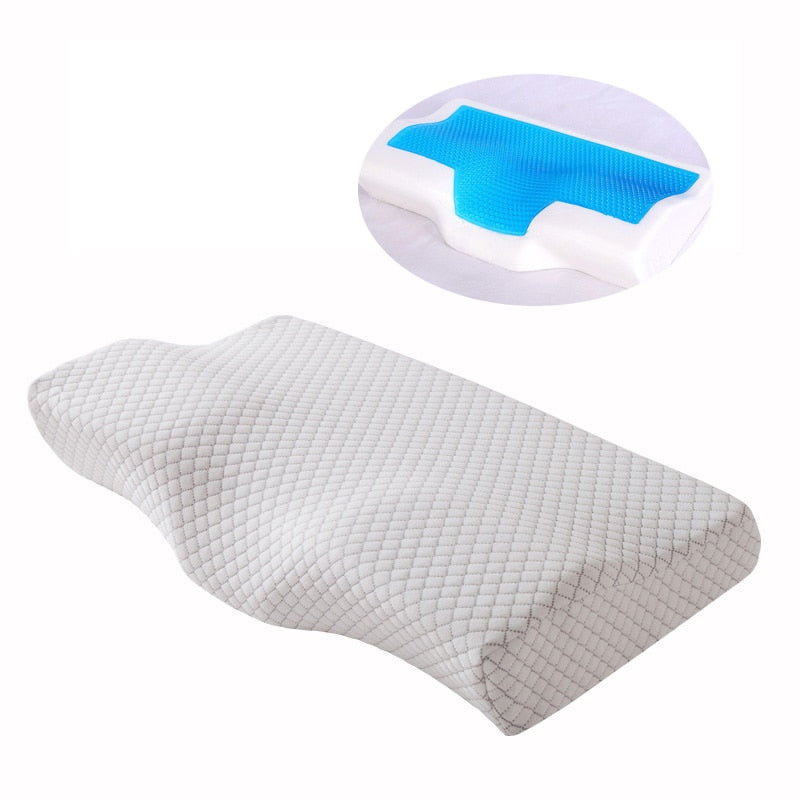 Hoiime Memory Foam Gel Pillow Summer Ice-cool Anti-snore Neck Orthopedic Sleep Pillow Cushion+Pillow cover for Home Beddings