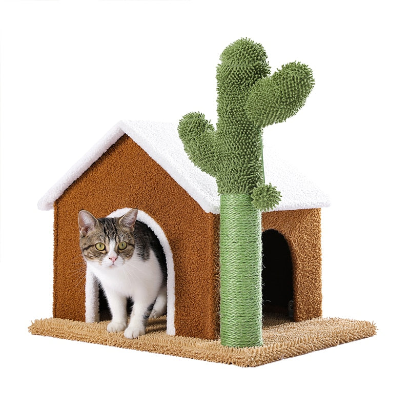 Wood Cat Tree Cats Multi Floor Large Play Tower Sisal Scratching Post Kitten Furniture Activity Centre  Condo Playhouse Dang toy