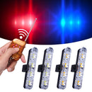 Grill Car Police LED Light Strobe Red Blue Emergency  Remote Wireless Control Flash Signal Fireman Beacon Warning Lamp