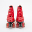 Red Artificial Leather Double Row Roller Skates Shoes Woman Man Outdoor Sports 4-Wheel Patines Shoes