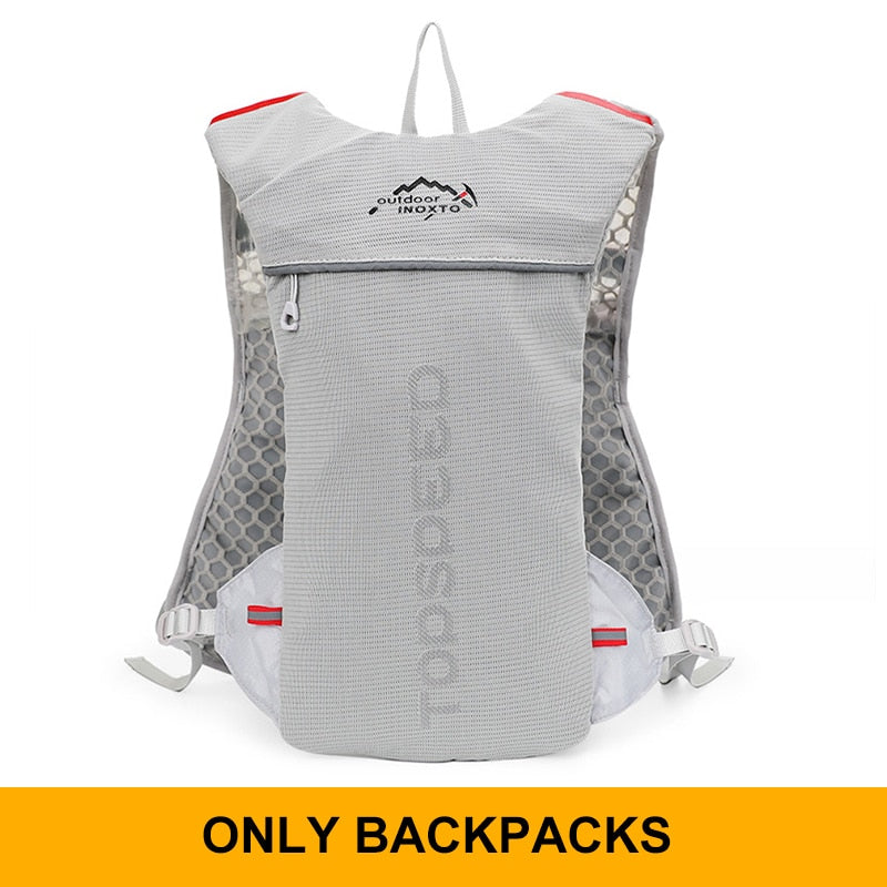 Trail Running-5L Ultralight backpack, hydration jogging vest, Marathon, bicycle, water bottle 250ml 500ml