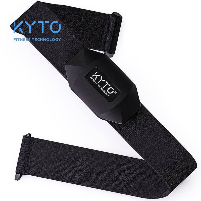 KYTO Monitor de ritmo cardíaco correa de pecho Bluetooth 4,0 ANT Fitness Sensor Compatible cinturón Wahoo Polar Garmin conectado al aire libre banda