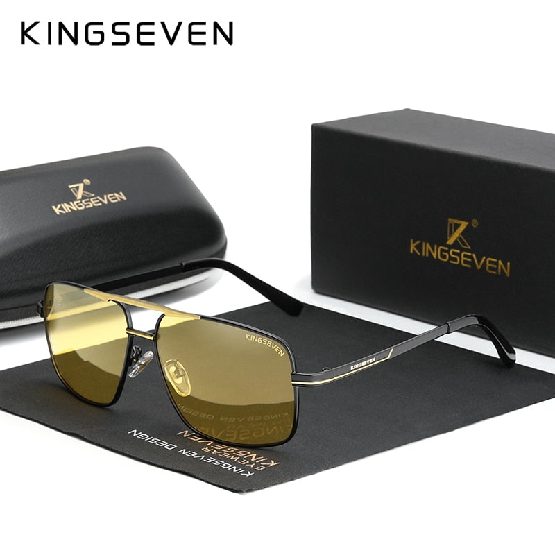 KINGSEVEN  Men's Sunglasses Brand Designer Pilot Polarized Male Sun Glasses Eyeglasses gafas oculos de sol masculino For Men