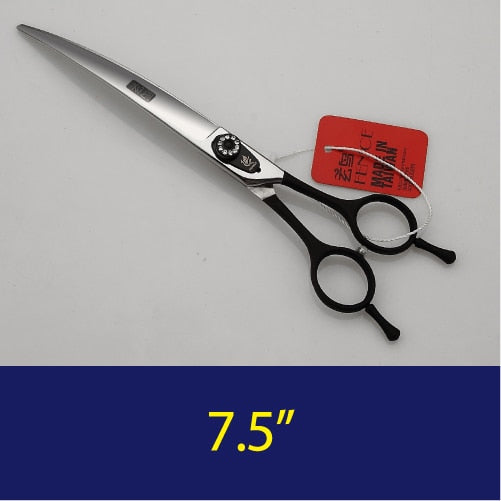 Fenice 7.0/7.5/8.0 inch Professional Pet Grooming Scissors Japan 440C Curved Puppy Dog Hair Cuttinf Shear