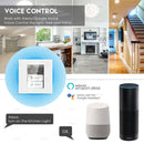 Interruptor inteligente Homekit interruptor de luz Wifi interruptor de cortina, Panel táctil de pantalla LCD, con luz ambiental LED RGB, para Alexa Google Home