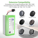 Melasta 14,4 V 2600 mAh Li-Ionen-Akku für Conga Excellence 990 1090 Ecovacs Deebot N79S N79 DN622 Eufy Robovac 11 11S 12 35C X500