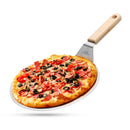 Pizza Shovel Pastry Tools Accessories Pizza Peel Round Stainless Steel Non-stick Pizza Paddle Spatula With Oak Wooden Handle