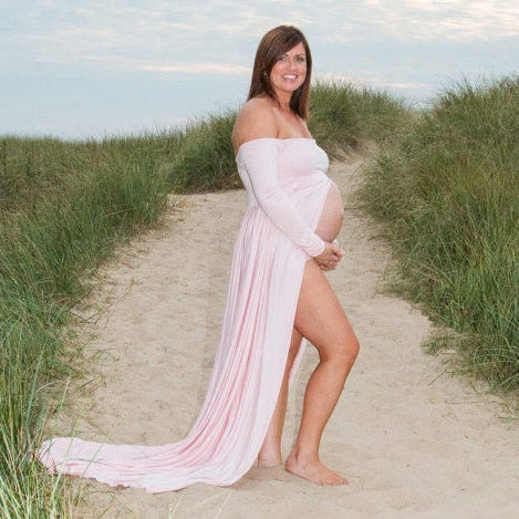 Lange Umstandskleider für Fotoshooting Chiffon Schwangerschaftskleid Fotografie Requisiten Maxikleid Kleid für schwangere Frauen Kleidung 2020