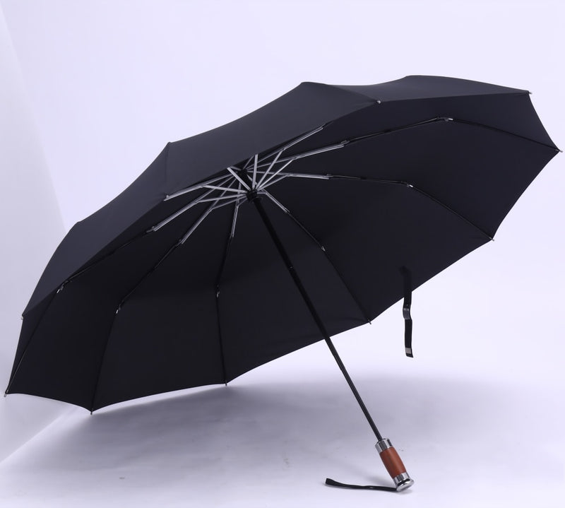 Paraguas plegable grande de marca genuina para lluvia de 1,2 metros, paraguas automático para hombres de negocios, sombrilla masculina a prueba de viento, azul oscuro y negro