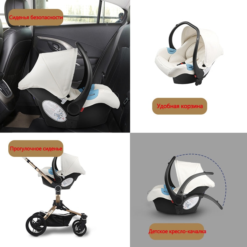 Fast and free shipping 3in1 Aulon baby stroller free return pram new model in 2021 lying and seat 2in1 carriage