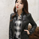 Vangull Motorcycle PU Leather Jacket Women Autumn Slim European Style Casual Short Outwear Biker Basic 2020 New Streetwear Coat