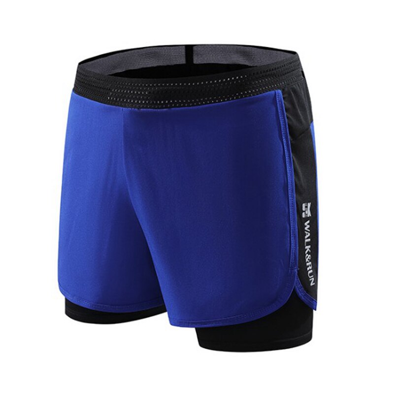 Gym shorts  Men Mock Two-Piece Marathon Running Track and Field Training Fitness Quick-Drying  Sports Shorts
