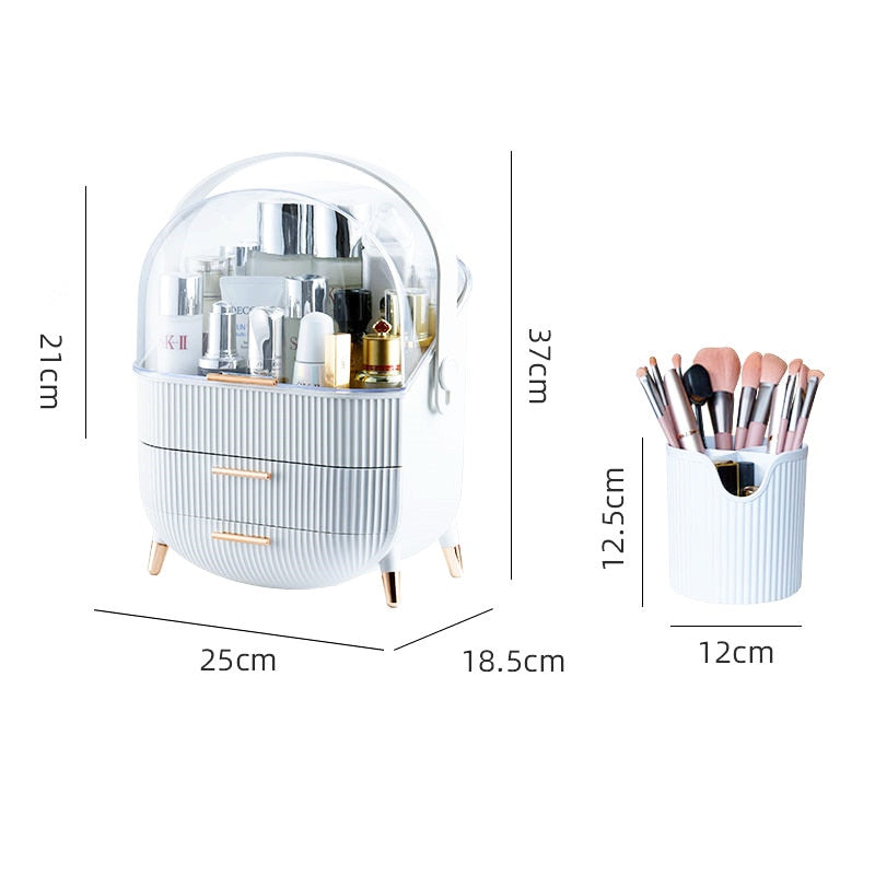 Makeup Organizer For Cosmetic Large Capacity Cosmetic Storage Box Organizer Desktop Jewelry Nail Polish Makeup Drawer Container