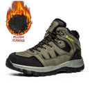 Brand Winter Men's Boots Plush Warm Men's Snow Boots Waterproof Men's Ankle Boots Breathable Handmade Outdoor Men Hiking Boots