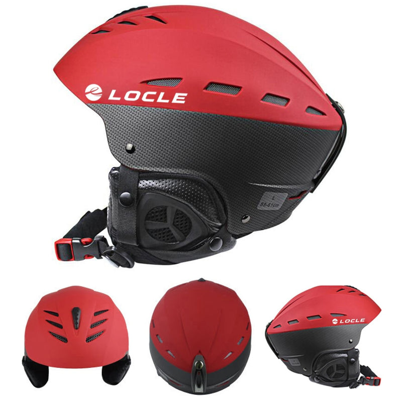 Casco de esquí profesional LOCLE ABS + EPS Certificación CE Casco de esquí Patinaje sobre nieve Snowboard Skateboard Casco Tamaño 55-61cm