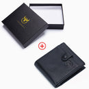 BULLCAPTAIN Genuine Leather Men's Wallet Coin Purse Small Wallet Retro Short Wallet British Casual Multifunction Wallet