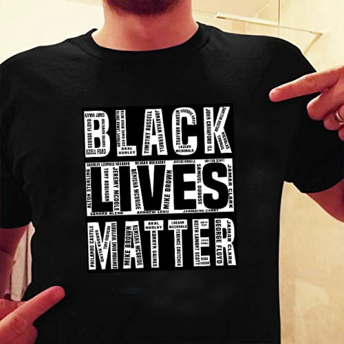 kuakuayu HJN Black Lives Matter Slogan T-Shirt Unisex Men Women Aesthetic Tee Human Rights Equality Shirt