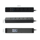 WIFI Smart Power Strip Universal Works With Alexa Googlehome Multi Plug  four takes 6AC Socket  4 USB Voice Contro UK/EU/US/AU