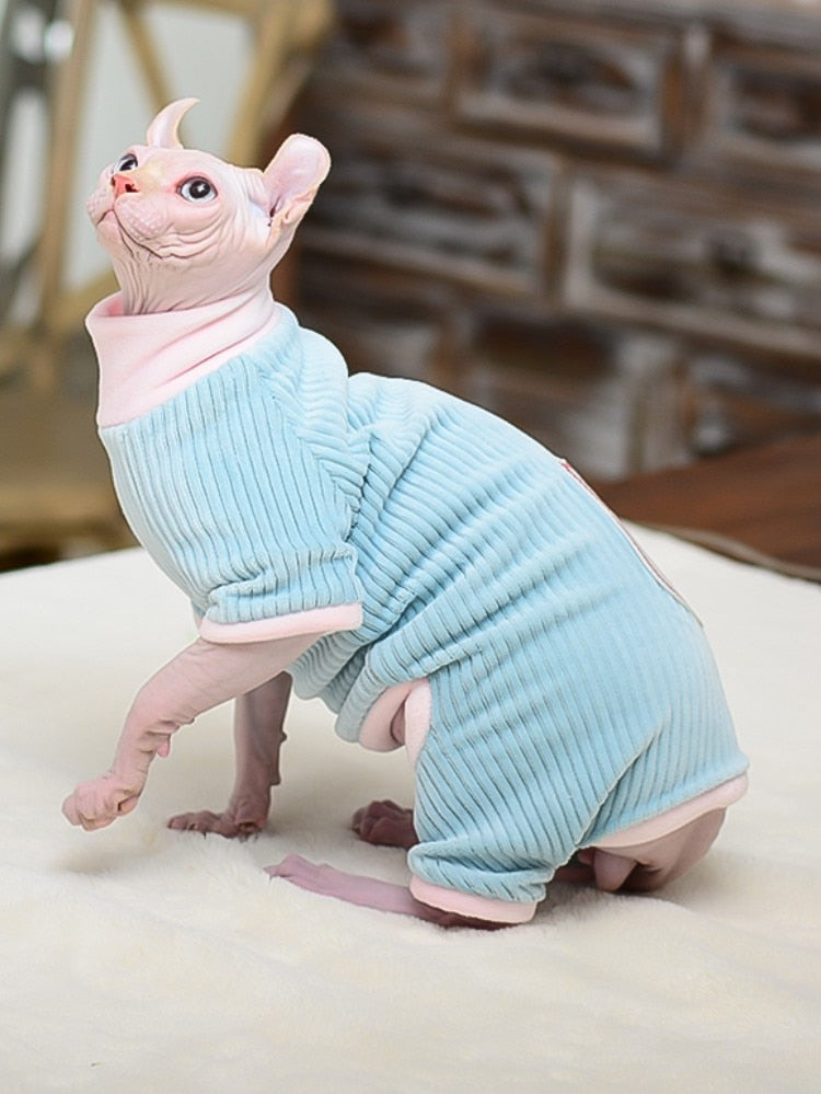 Cat Clothes Winter Warm Soft Cats Cotton Hoodies Jumper Sphynx Cat Costumes Pullover Sphinx Kitten Clothes Cat Supplies For Cats