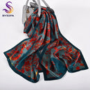 [BYSIFA] New Luxury Pure Silk Scarf Shawl Women Spring Autumn Long Scarves Ladies Brand 100% Silk Neck Scarf Foulard 175*52cm