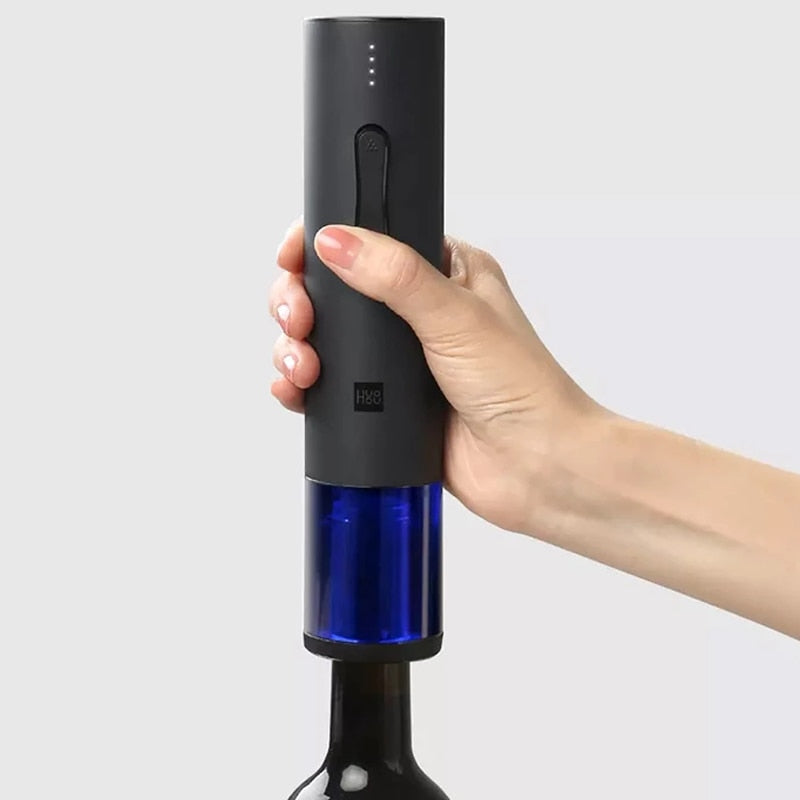 Xiaomi Mijia Automatischer Rotwein Flaschenöffner Elektrischer Weinöffner Kappenstopper Schnelles Dekanter Set Korkenzieher Folienschneider Korken heraus