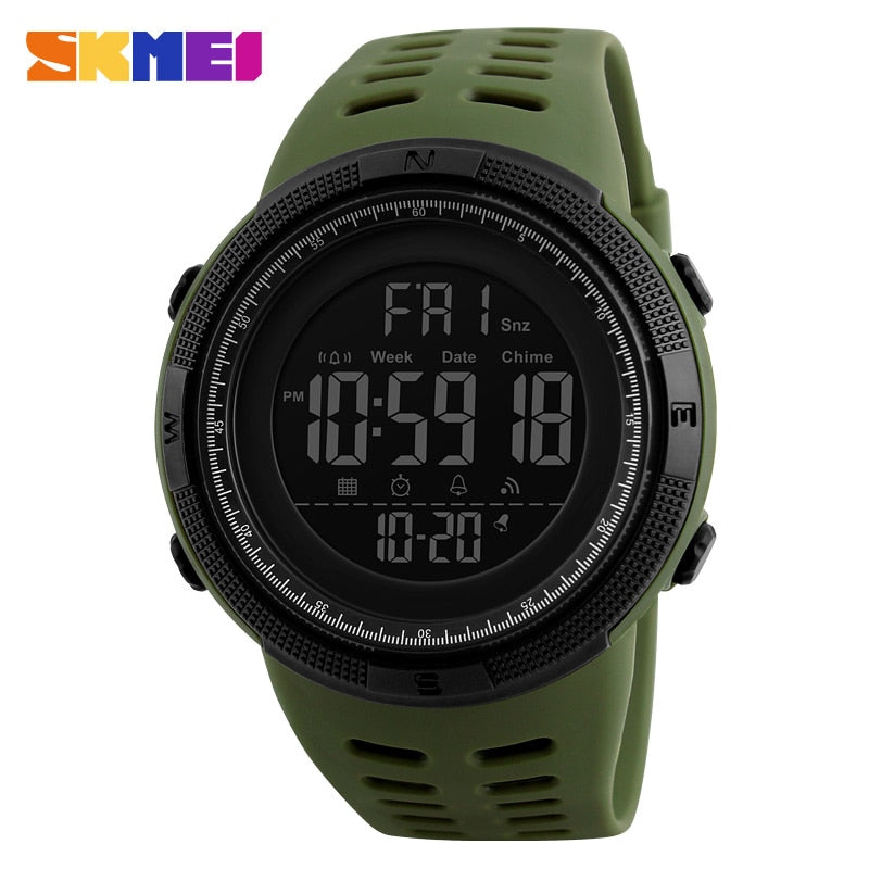 SKMEI Herrenuhren Sport Countdown Double Time Watch Alarm Chrono Digital Armbanduhren Man Clock Wasserdicht Relogio Masculino