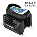 Bolsa de tubo superior para bicicleta de ciclismo ROCKBROS, marco de bicicleta MTB a prueba de lluvia, bolsa de pantalla táctil para teléfono móvil, accesorios para bicicleta