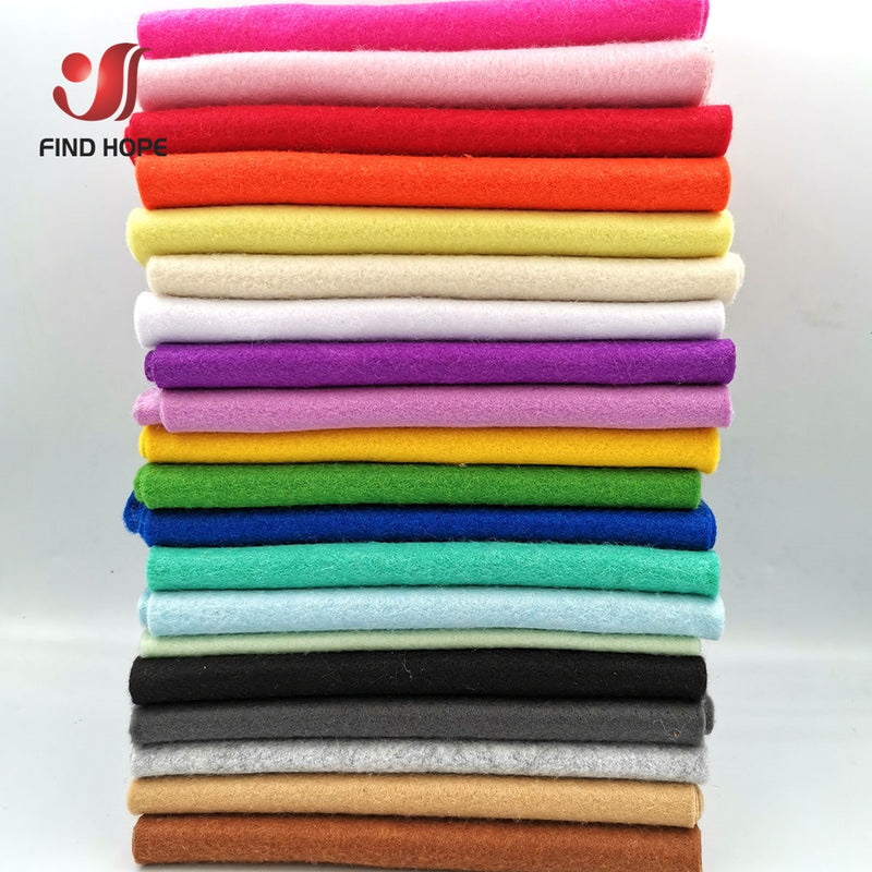 7 Rolls 20*90cm Soft Felt Fabric Non-woven Felt Fabric Sheet  DIY Sewing Dolls Crafts Material 1.4mm Thick